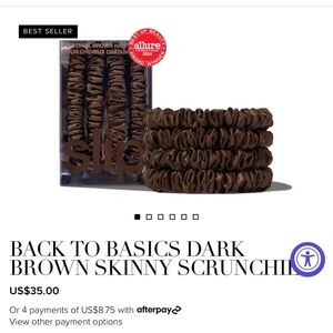 Slip Chocolate Brown Hair Scrunchies